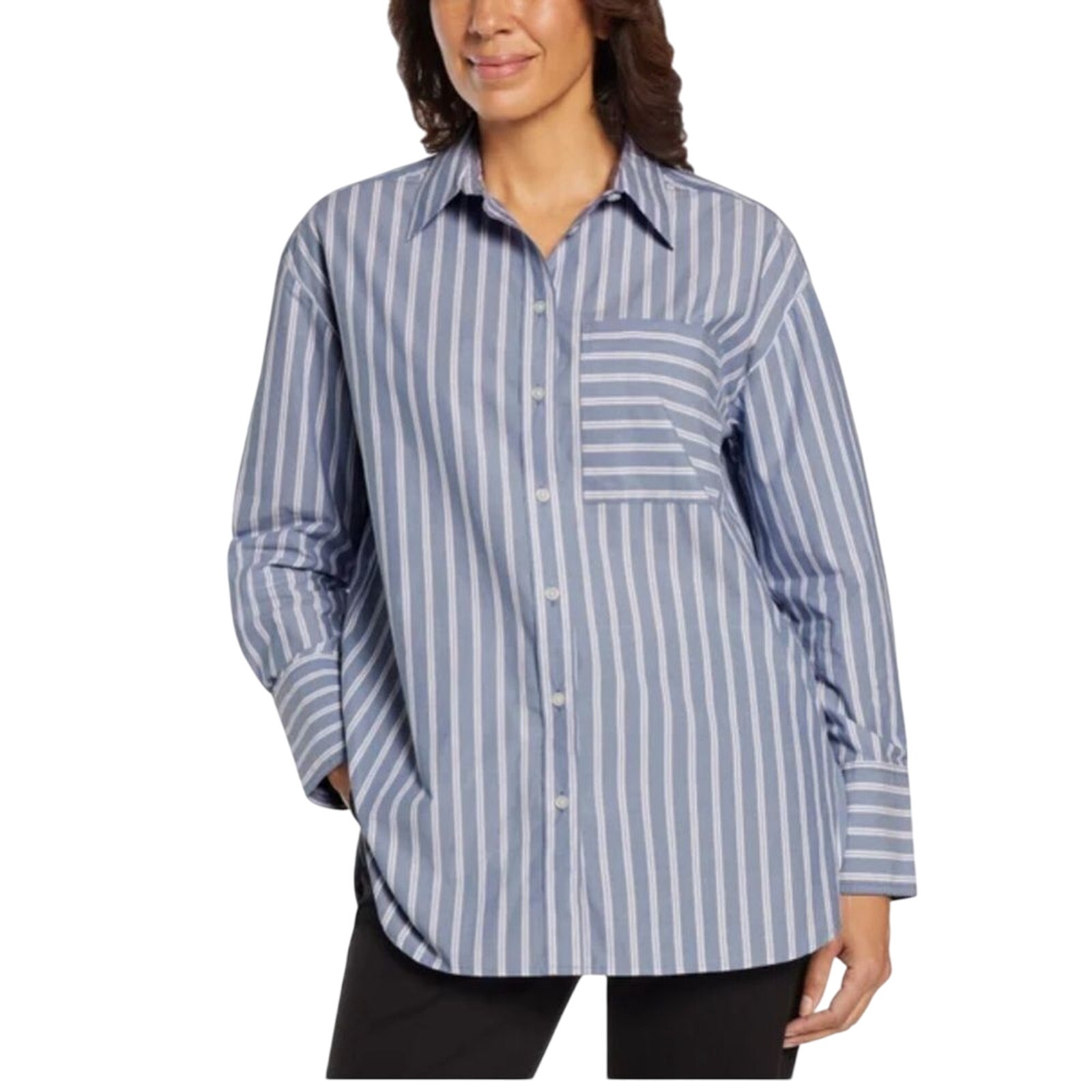 Banana Republic Ladies' Button Front Cotton Classic Shirt Xxl